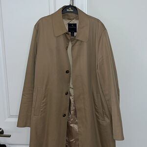Men’s Brooks Brothers cotton shell single breasted trenchcoat car coat jacket M